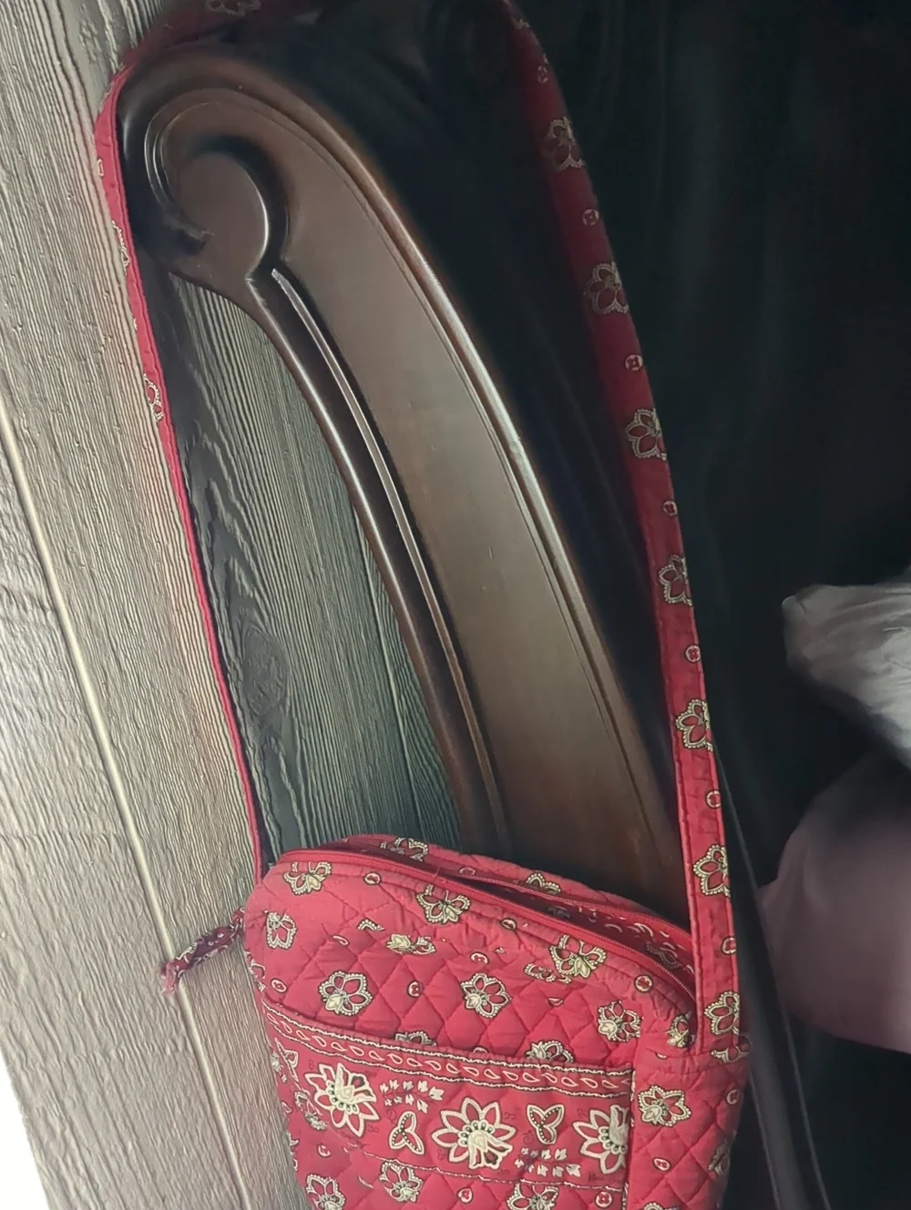 Vera Bradley Red Quilted Floral Crossbody